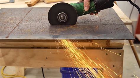 angle grinder cut sheet metal|angle grinder straight cut guide.